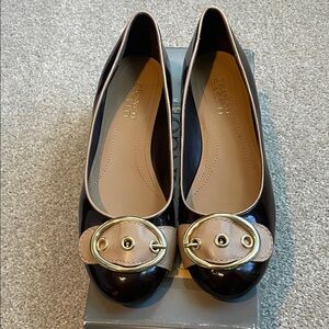 Franco Sarto Brown and Tan Flats